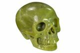 Realistic, Polished Jade (Nephrite) Skull #151127-1